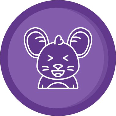 Benzersiz tavşan başı vektör simgesi