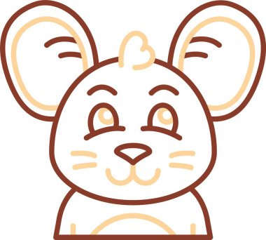 Gülümseyen surat ifadeli tavşan.