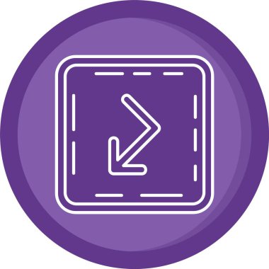 Bir ok simgesinin vektör illüstrasyonu