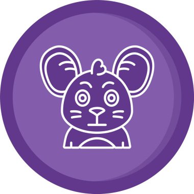 Tavşan simgesinin vektör çizimi