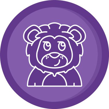 Çemberli bir köpek simgesinin vektör çizimi