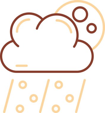 Yağmur weather simge vektör çizim