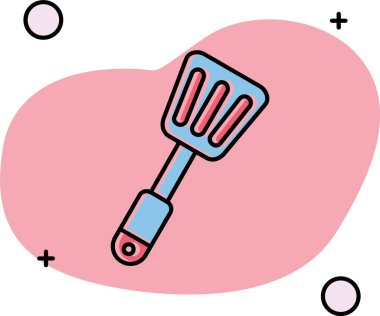 Sevimli bir kalp karikatür simgesinin vektör çizimi