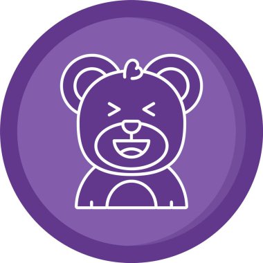 Maskeli ve ayılı sevimli ayı kafası.