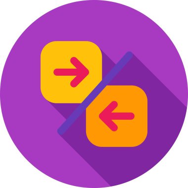 Çemberdeki bir okun vektör simgesi