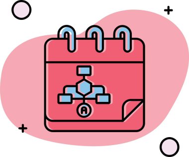 Takvim simgesi vektör illüstrasyonu