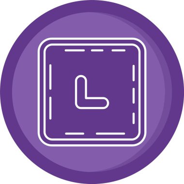 Benzersiz harita nokta çizgi vektör simgesi