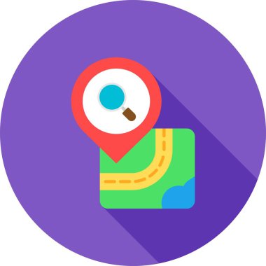 gps konum pin simgesi, düz tasarım