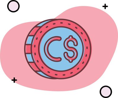 Dolar simgesi vektör illüstrasyonu