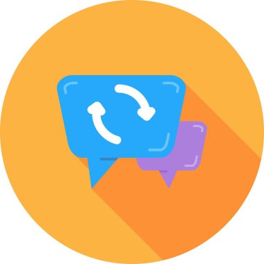 Bir sohbet simgesinin vektör illüstrasyonu