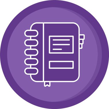 Benzersiz kitap vektörü simgesi