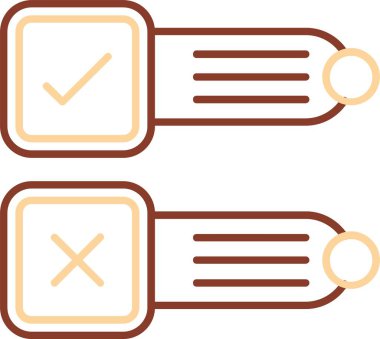 Simgesini denetleyin. Vektör çizim