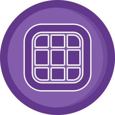 Benzersiz küp vektör çizgisi simgesi