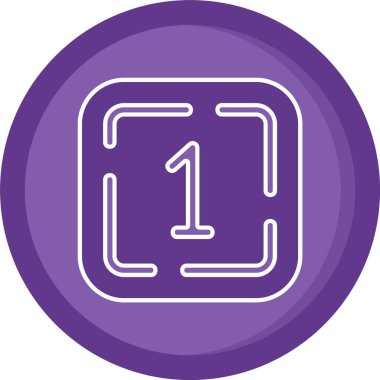 bir numaralı vektör sembol tasarımı