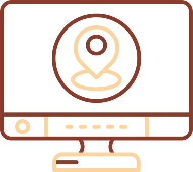 dizüstü bilgisayar simgesi. Web için bilgisayar vektör simgelerinin özet çizimi