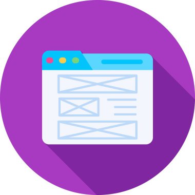 İnternet tarayıcısı. Web simgesi basit tasarım