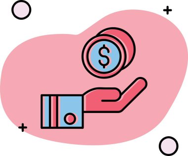 Doları simge tasarlamak vektör