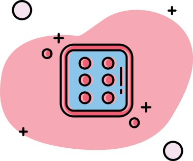 Bir kalp simgesinin vektör illüstrasyonu