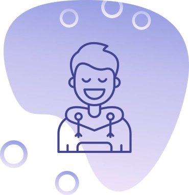 Balonlu Avatar Adam, vektör tasarımı