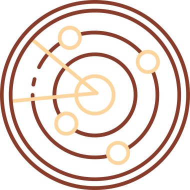 Hedef simgesi. Hedef vektör simgesi web için anahat çizimi