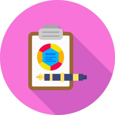 Bir kalem simgesinin vektör illüstrasyonu