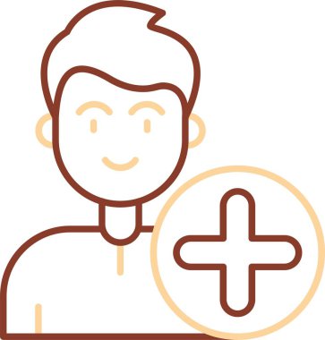 avatar adam saç stili ve saç stili ikonu, vektör illüstrasyonu