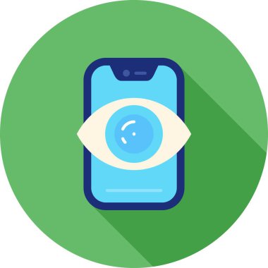 Cep telefonu. Web simgesi basit illüstrasyon