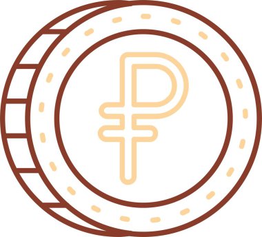 Vektör para simgesi çizimi