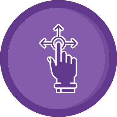 Bir el simgesini tutan eşsiz bir el.