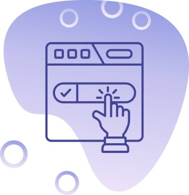 Bir bilgisayar simgesinin vektör illüstrasyonu