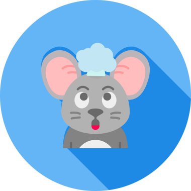 Şirin bir çizgi film faresinin vektör çizimi