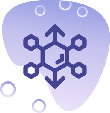 Beyin web simgesi, basit vektör illüstrasyonu