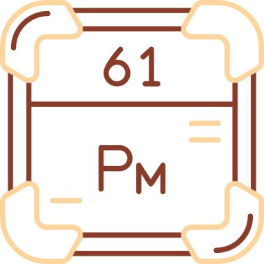 Bir kimyasal simgenin vektör illüstrasyonu