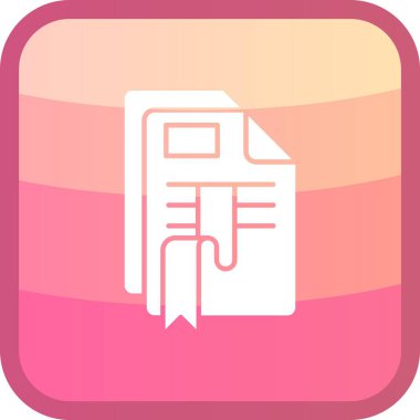 belge simgesi vektör illüstrasyonu