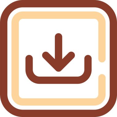 güzel ok aşağı vektör çizgisi simgesi