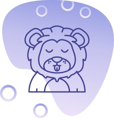 hayvan yüzü ifade simgesi - taslak biçimi - özet vektörü