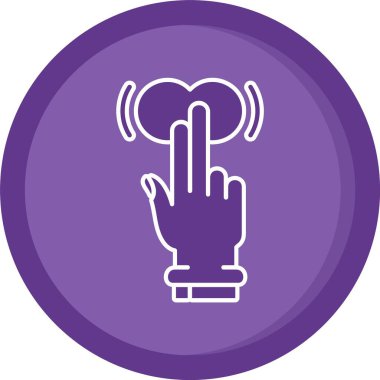 parmak dokunuşu simgesi, vektör illüstrasyonu