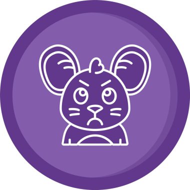 Benzersiz Fare Vektörü Kabartma Simgesi