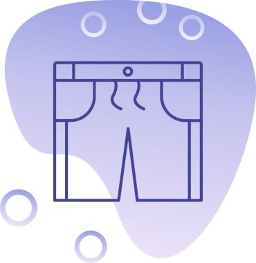 Askı vektör simgesi olan eşsiz bir kot