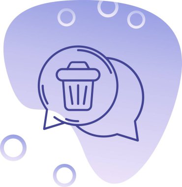 Moda Biçimli Çöp Simgesi İzole Arkaplan