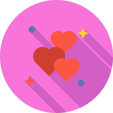 Kalp ikonu vektör illüstrasyonu