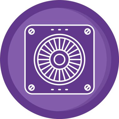 Benzersiz fan çizgisi vektör simgesi