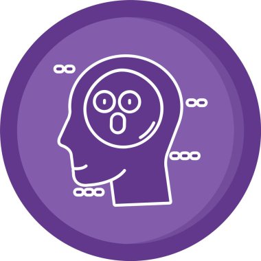 Bir beyin simgesinin vektör çizimi