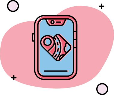 Telefon simgesi vektör illüstrasyonu