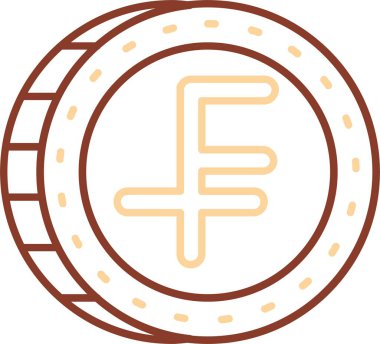 eşsiz sikkeler para birimi çizgi vektör simgesi