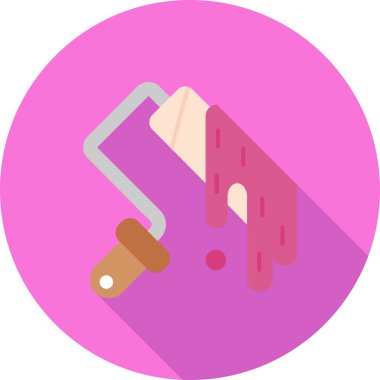 Bir fırça simgesinin vektör illüstrasyonu