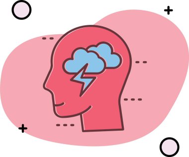 Yıldırım ikonlu beyin. Yıldırımlı beyin