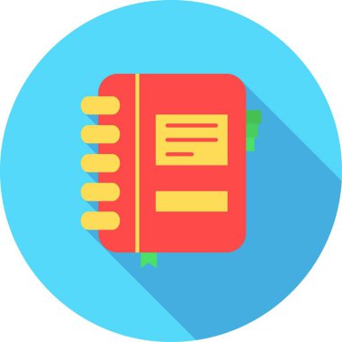 Kitap Düz Vektör Simgesi Tasarımı