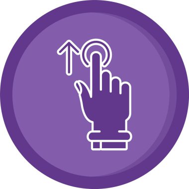 İmleç simgesi ile el, basit vektör illüstrasyonu