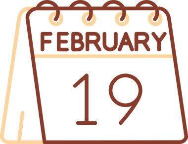 Takvim simgesi. düz tasarım biçimi.